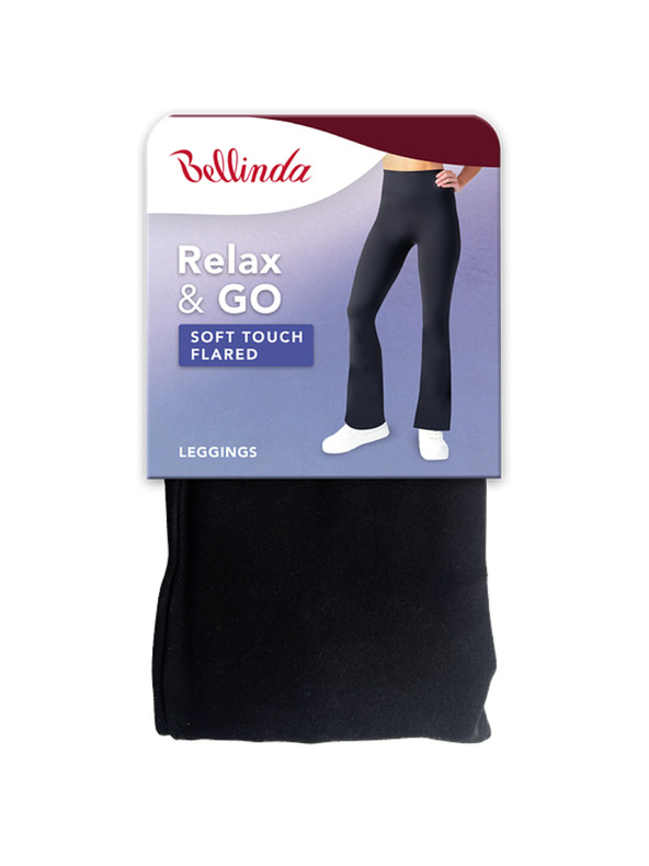 Bellinda RELAX & GO SOFT TOUCH LEGGINGS FLARED - Dámské legíny s rozšířenými nohavicemi - černá