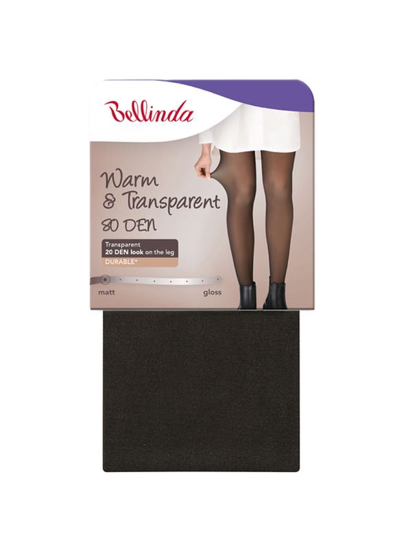 Bellinda WARM & TRANSPARENT 80 DEN - Dámské teplé punčochové kalhoty 80 DEN - černá