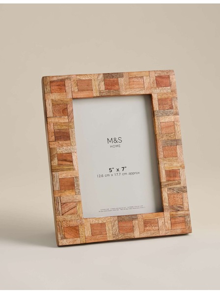 Marks & Spencer Fotorámeček Marquetry, 5 × 7 palců Marks & Spencer béžová