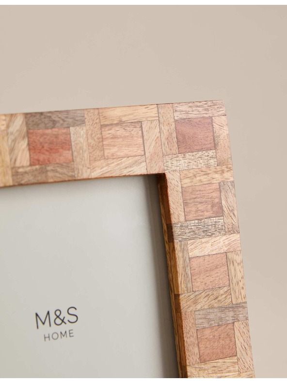 Marks & Spencer Fotorámeček Marquetry, 5 × 7 palců Marks & Spencer béžová