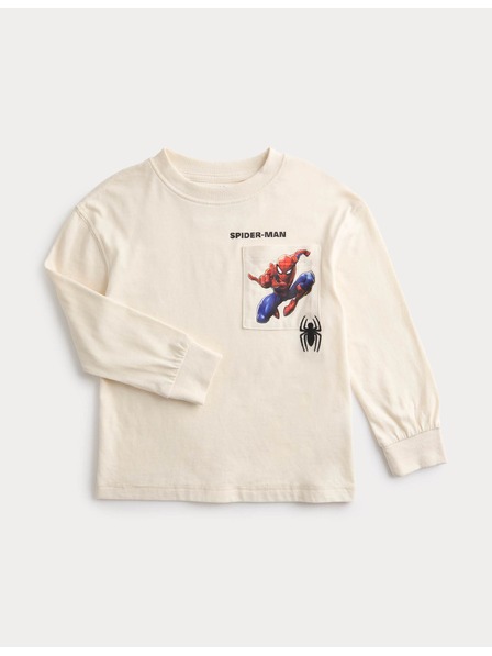 Marks & Spencer Topy z čisté bavlny s potiskem Spider-Man™ (2–7 let) Marks & Spencer smetanová