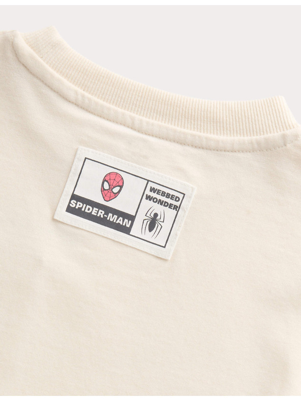 Marks & Spencer Topy z čisté bavlny s potiskem Spider-Man™ (2–7 let) Marks & Spencer smetanová