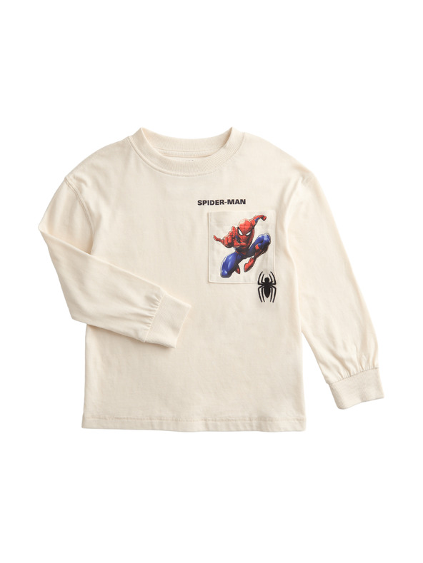 Marks & Spencer Topy z čisté bavlny s potiskem Spider-Man™ (2–7 let) Marks & Spencer smetanová
