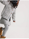 Marks & Spencer Trojdílný pletený outfit se sukní a punčochami (3–5 let) Marks & Spencer šedá