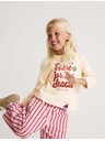 Marks & Spencer Top z čisté bavlny s nápisem „For The Snacks“ (2–8 let) Marks & Spencer smetanová