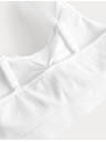 Marks & Spencer Zkrácený top Jasmine s krajkou a bezešvým lemem, bez kostic Marks & Spencer bílá
