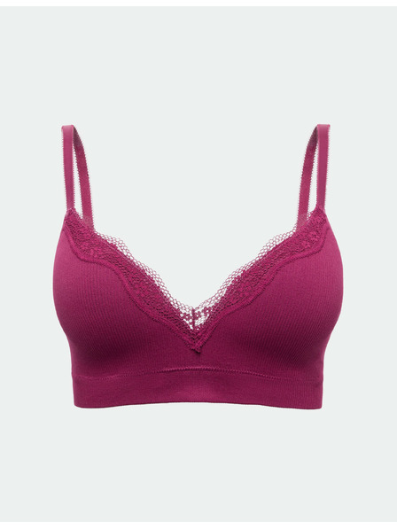 Marks & Spencer Krajková bezešvá podprsenka Jasmine bez kostic pro hluboký dekolt (A-E) Marks & Spencer růžová