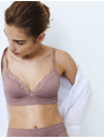 Marks & Spencer Krajková bezešvá podprsenka Jasmine bez kostic pro hluboký dekolt (A-E) Marks & Spencer hnědá