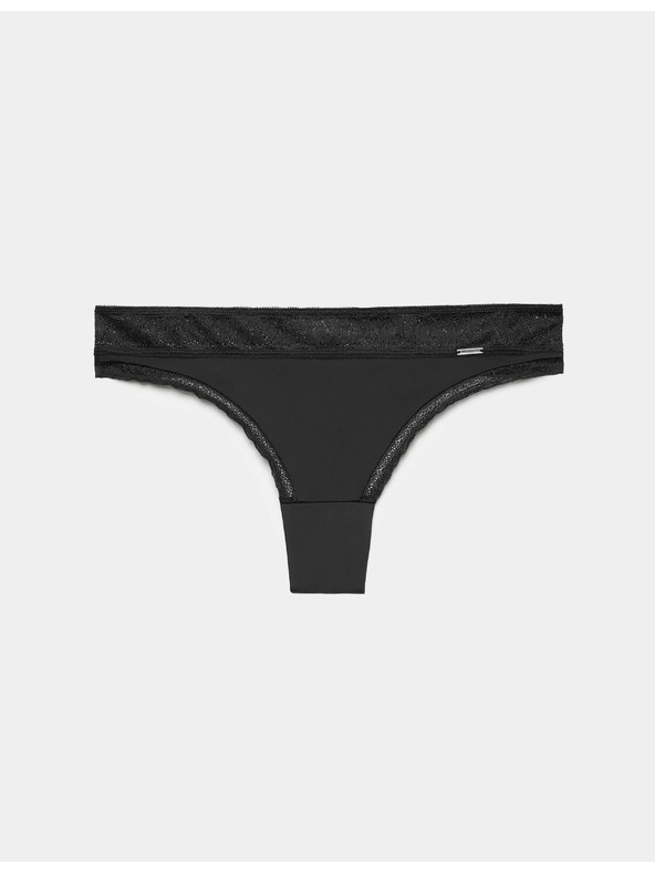 Marks & Spencer Tanga Boston z mikrovlákna Marks & Spencer černá