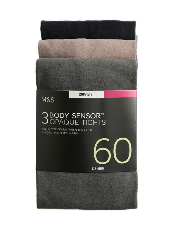 Marks & Spencer Punčochy Body Sensor™, 60 DEN, 3 páry v balení Marks & Spencer šedá