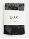 Marks & Spencer Průsvitné punčocháče s květinovou krajkou Marks & Spencer černá