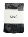 Marks & Spencer Průsvitné punčocháče s květinovou krajkou Marks & Spencer černá