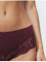 Marks & Spencer Brazilské kalhotky s krajkovým lemem, 3 ks v balení Marks & Spencer červená