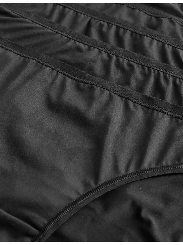 Marks & Spencer Nízce střižené bikiny kalhotky z mikrovlákna, bez viditelných lemů, 5 kusů v balení Marks & Spencer černá