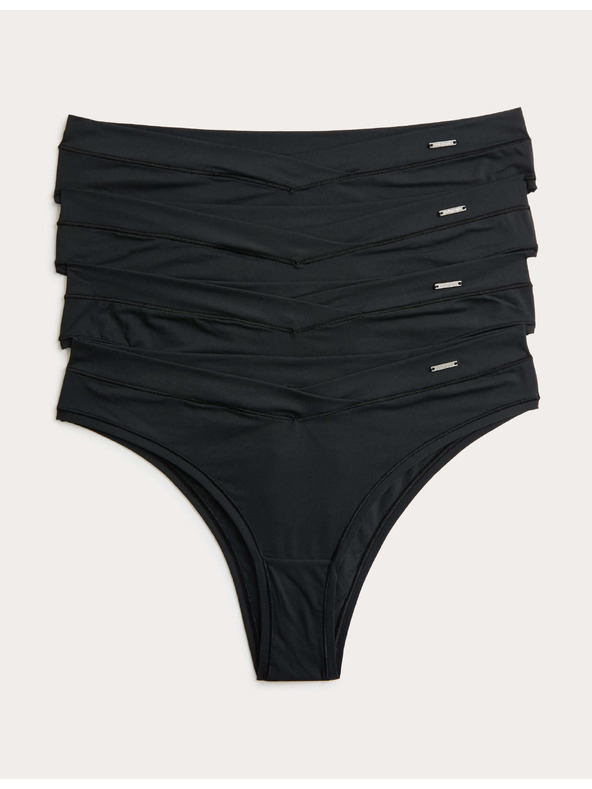 Marks & Spencer 4 ks brazilských kalhotek Flexifit™ Marks & Spencer černá