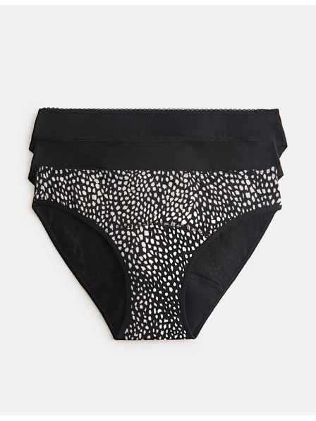 Marks & Spencer Menstruační bikiny kalhotky s vysokým podílem bavlny, 3 ks v balení Marks & Spencer bílá