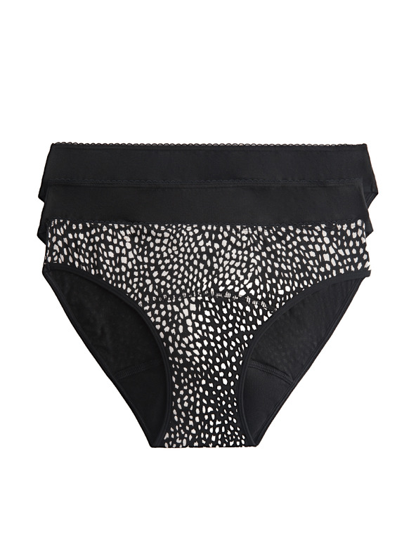 Marks & Spencer Menstruační bikiny kalhotky s vysokým podílem bavlny, 3 ks v balení Marks & Spencer bílá