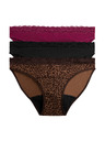 Marks & Spencer Menstruační bikiny kalhotky s vysokým podílem bavlny, 3 ks v balení Marks & Spencer hnědá