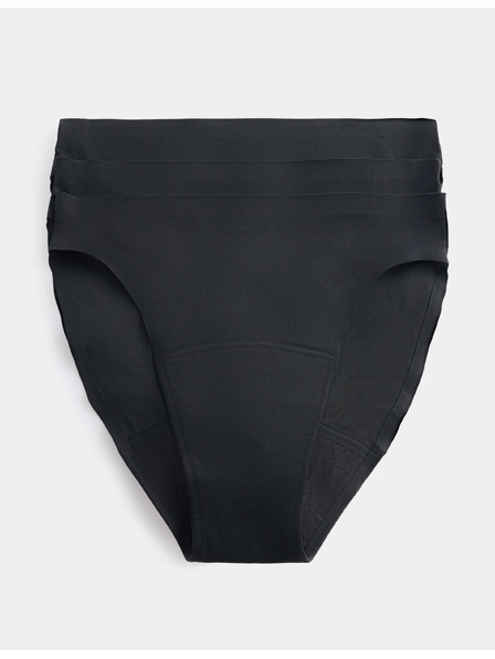 Marks & Spencer Vysoce střižené menstruační kalhotky s vysokou absorpcí bez viditelných lemů, 3 ks Marks & Spencer černá