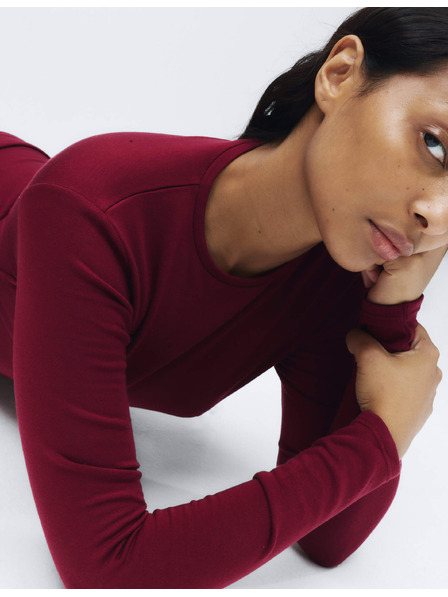 Marks & Spencer Termo top s výstřihem ke krku, s technologií Heatgen™, střední hřejivost Marks & Spencer červená