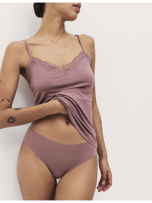 Marks & Spencer Sada 2 ks krajkových tílek s vysokým podílem modalu a technologií Flexifit™ a krajkou Marks & Spencer růžová