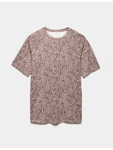 Marks & Spencer Bavlněná volná noční košilka z modalu s potiskem Marks & Spencer hnědá