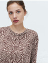 Marks & Spencer Bavlněná volná noční košilka z modalu s potiskem Marks & Spencer hnědá