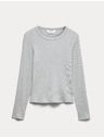 Marks & Spencer Pyžamový žebrovaný top s úpravou Cool Comfort™ z bavlny a modalu Marks & Spencer šedá