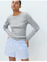 Marks & Spencer Pyžamový žebrovaný top s úpravou Cool Comfort™ z bavlny a modalu Marks & Spencer šedá