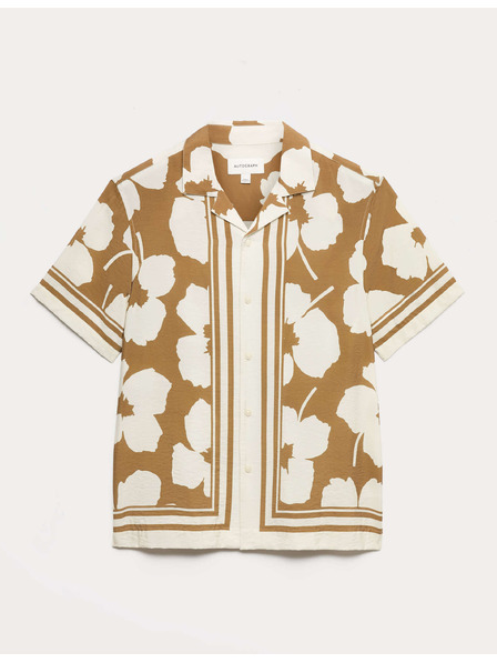Marks & Spencer Košile s krátkým rukávem a květinovým motivem Marks & Spencer zelená