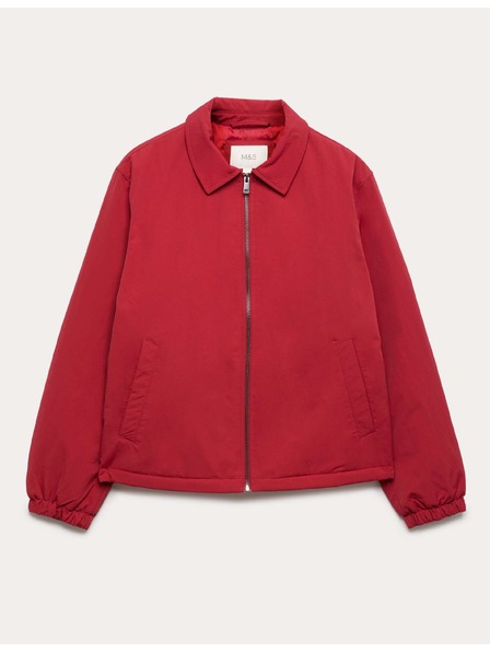 Marks & Spencer Bunda Harrington s vycpávkami a zipem Marks & Spencer červená