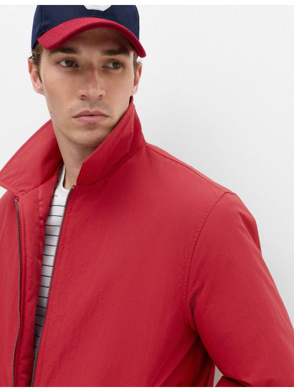 Marks & Spencer Bunda Harrington s vycpávkami a zipem Marks & Spencer červená