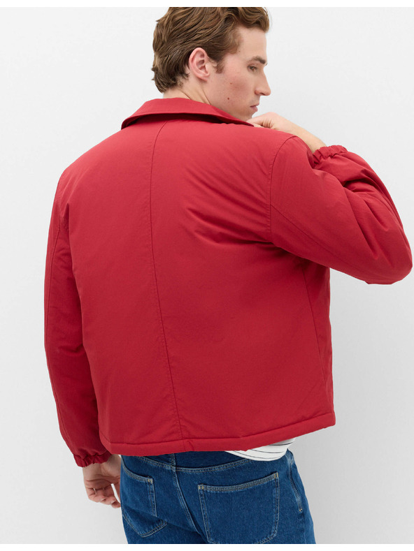 Marks & Spencer Bunda Harrington s vycpávkami a zipem Marks & Spencer červená