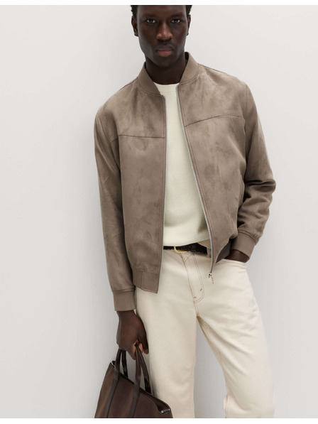 Marks & Spencer Bomber z umělé semiše Marks & Spencer hnědá