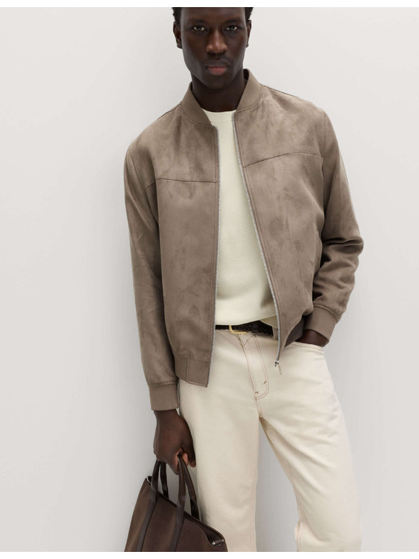 Marks & Spencer Bomber z umělé semiše Marks & Spencer hnědá