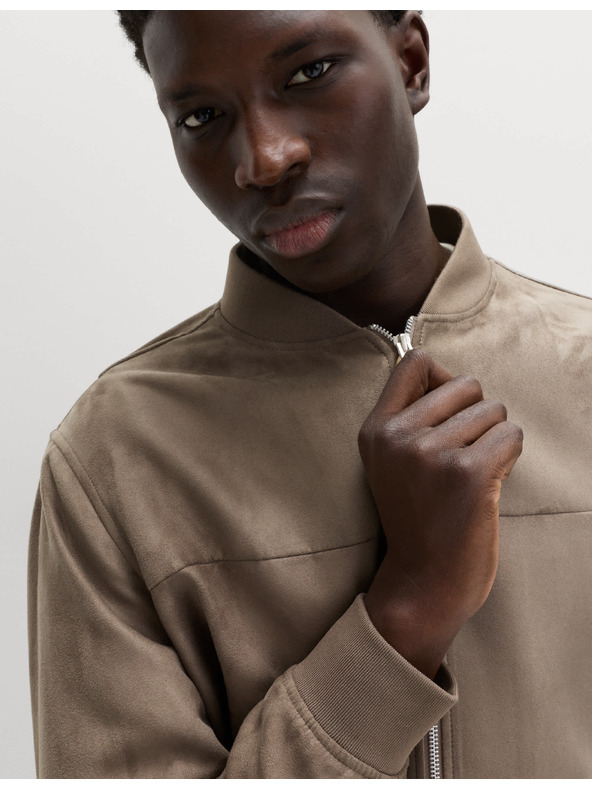 Marks & Spencer Bomber z umělé semiše Marks & Spencer hnědá