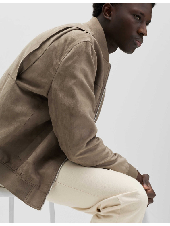 Marks & Spencer Bomber z umělé semiše Marks & Spencer hnědá