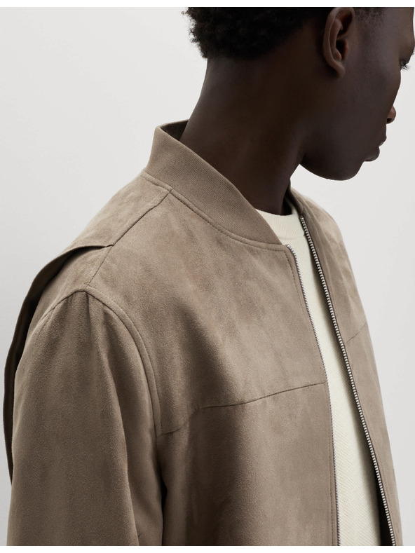 Marks & Spencer Bomber z umělé semiše Marks & Spencer hnědá