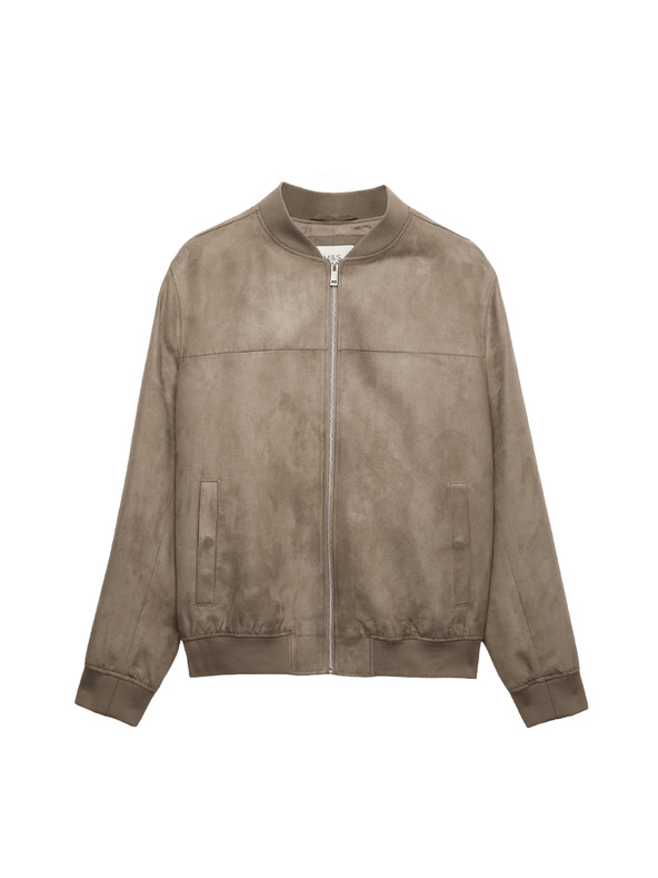 Marks & Spencer Bomber z umělé semiše Marks & Spencer hnědá