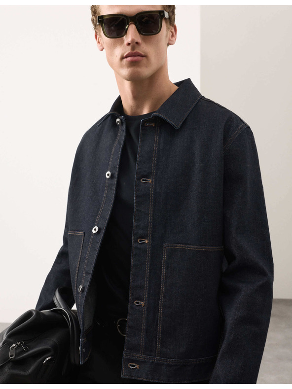 Marks & Spencer Džínová bunda Selvedge Marks & Spencer námořnická modrá