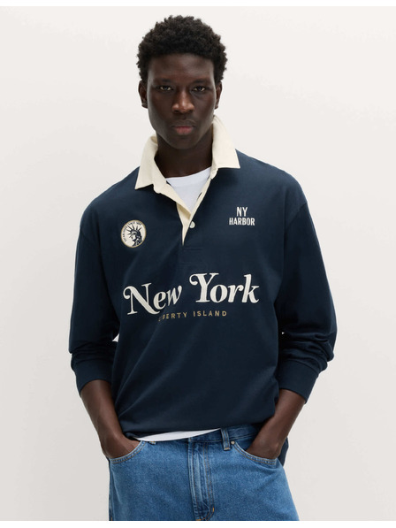Marks & Spencer Vyšívaná sportovní košile, z čisté bavlny Marks & Spencer námořnická modrá