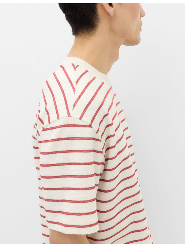 Marks & Spencer Tričko Breton s texturou a vysokým podílem bavlny Marks & Spencer červená