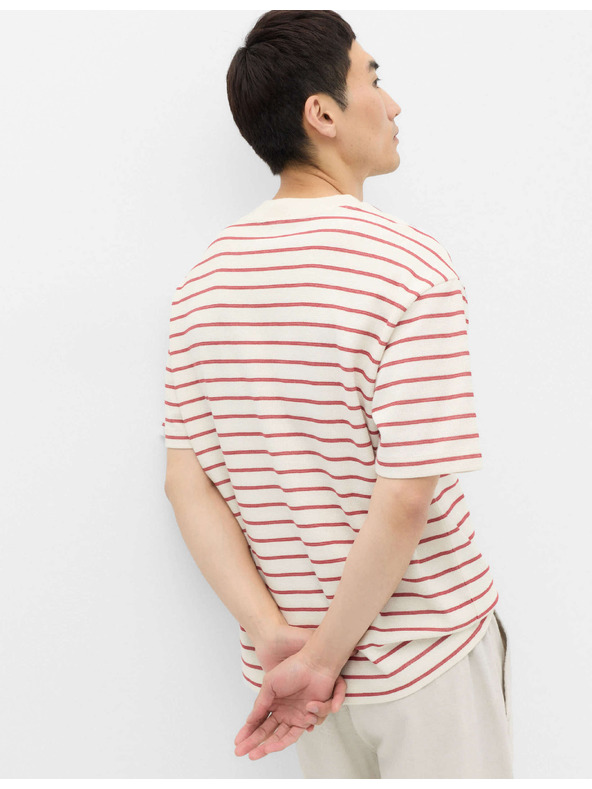 Marks & Spencer Tričko Breton s texturou a vysokým podílem bavlny Marks & Spencer červená