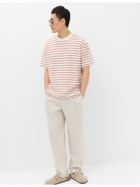 Marks & Spencer Tričko Breton s texturou a vysokým podílem bavlny Marks & Spencer červená