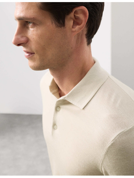 Marks & Spencer Polokošile z čisté extra jemné vlny merino Marks & Spencer béžová