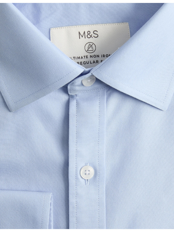Marks & Spencer Košile z bavlny klasického střihu s nežehlivou úpravou Marks & Spencer modrá