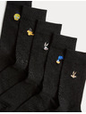 Marks & Spencer Ponožky s motivem Looney Tunes™, s vysokým podílem bavlny, 5 párů v balení Marks & Spencer černá