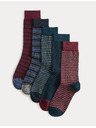 Marks & Spencer Pruhované ponožky s technologií Cool & Freshfeet™, 5 párů Marks & Spencer vícebarevná