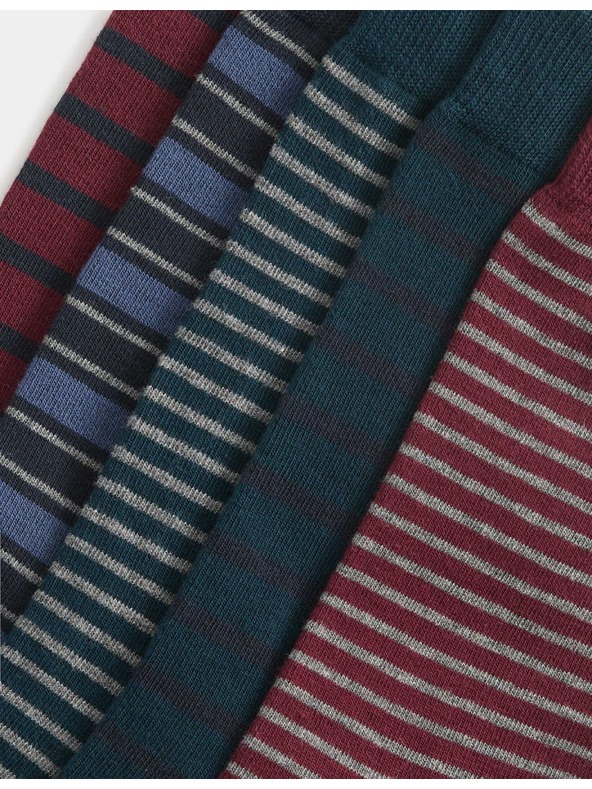 Marks & Spencer Pruhované ponožky s technologií Cool & Freshfeet™, 5 párů Marks & Spencer vícebarevná