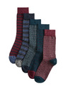 Marks & Spencer Pruhované ponožky s technologií Cool & Freshfeet™, 5 párů Marks & Spencer vícebarevná